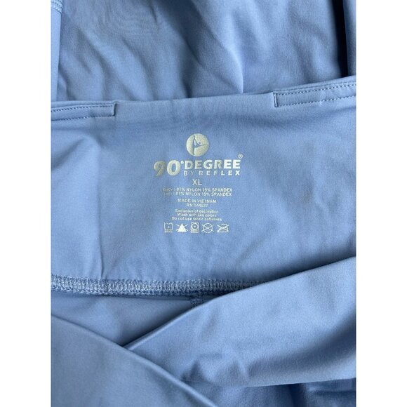 NWT 90 Degree Reflex Tennis Skirt  Blue Patterns Ruffle Back Skort Sz XL New - Picture 3 of 10